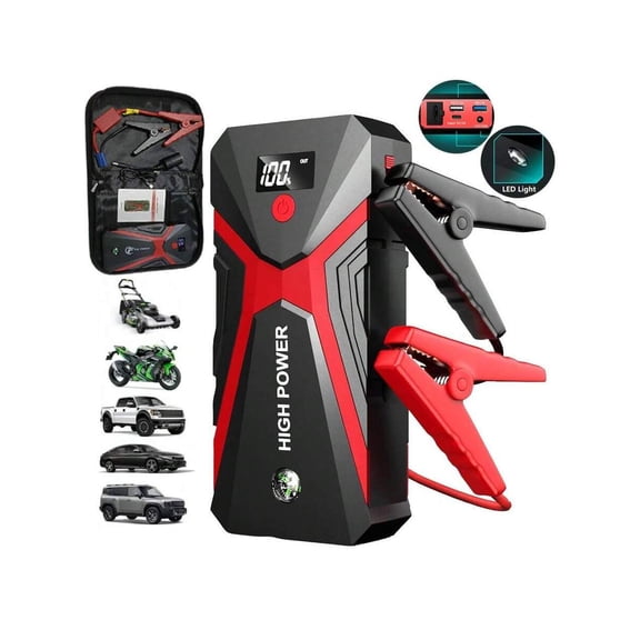 3000A Portable Car Jump Starter Battery Pack 21800mAh Power Bank for 8.0L Gas and 6.0L Diesel Engines 18W Quick Charge Emergency Battery Jump Starter Kit with LED Light