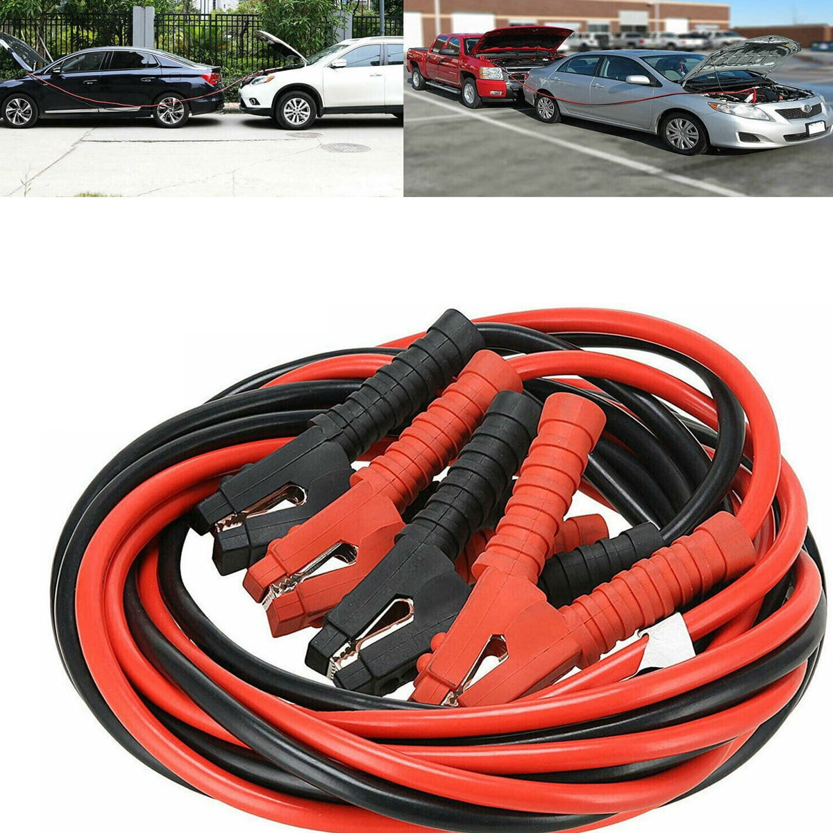 3000Amp 0 Gauge Booster Cables Jumper Leads Heavy Duty Car Van Clamps Start 20ft, Size: 600