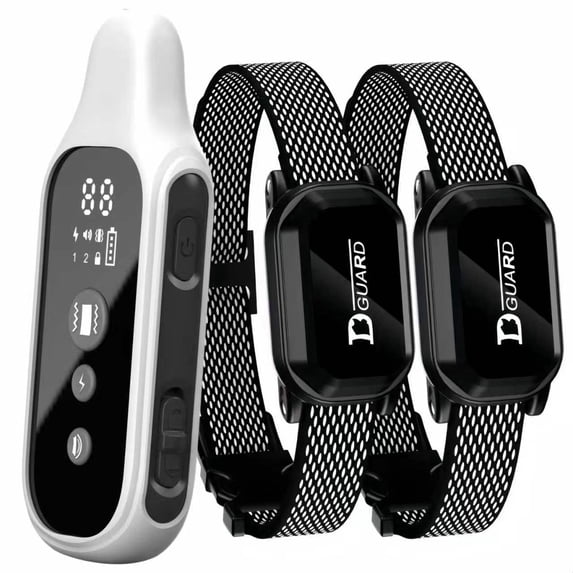 3000FT Remote Dog Training Collar, Waterproof Rechargeable E‑Collar with Beep, Vibration(0-99) & Safe Shock(0-99) for 2 Dogs