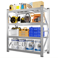 thumbnail image 1 of 3000LBS Heavy Duty Stainless Steel Shelves Garage Shelving 4-Tier Metal Storage Shelves Adjustable Shelf Unit Storage Rack for Basement Supermarket Warehouse 68.9" W x 23.7" D x 70" H, 1 of 10
