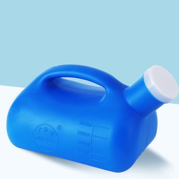 3000ML Large Male Urinal Portable Mens Potty Pee Bottle Collector Travel Toilet (Blue)