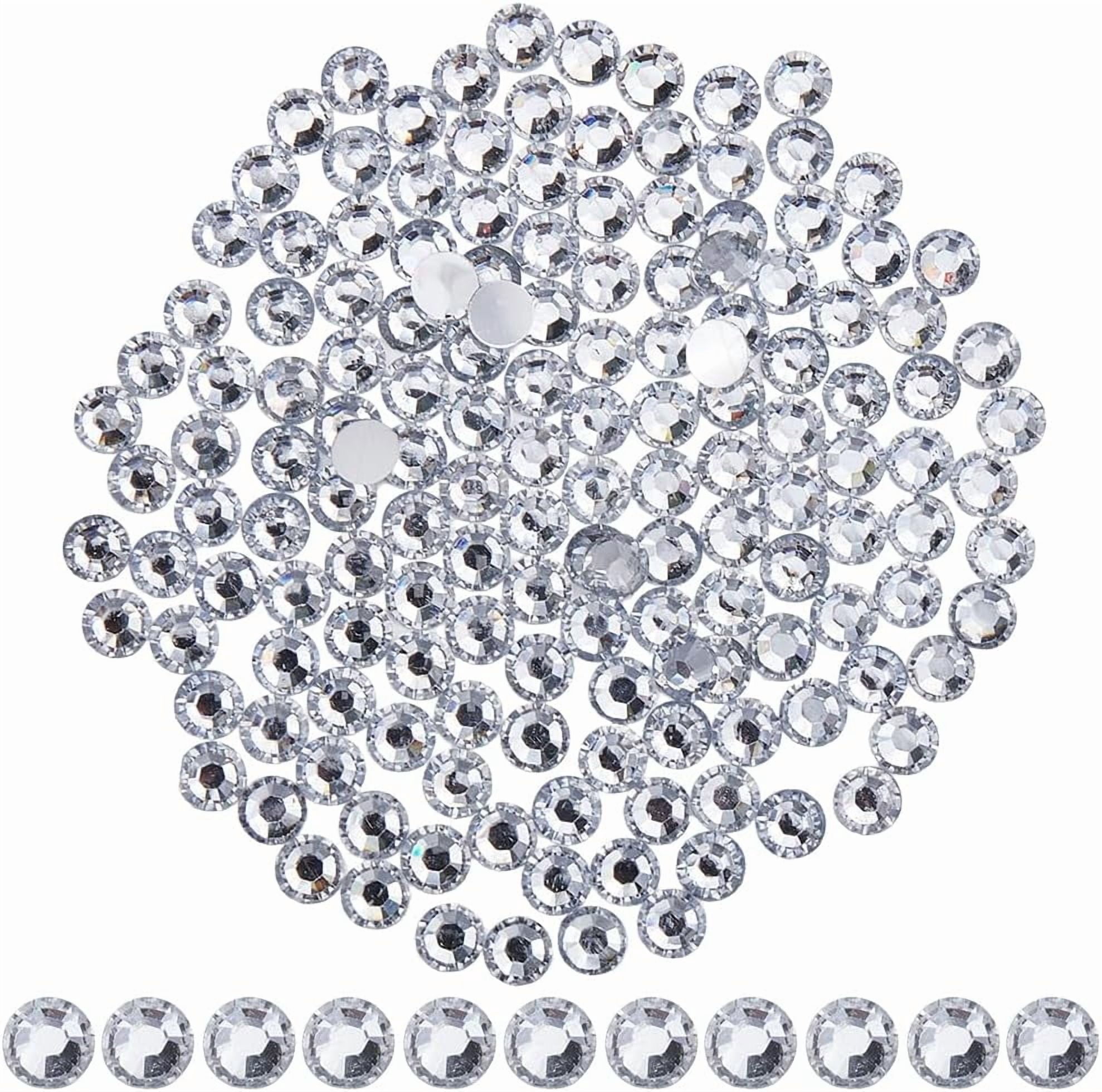 3000Pcs Flat Back Rhinestones 0.2 Inch/5mm Clear Faceted Flatback Round ...