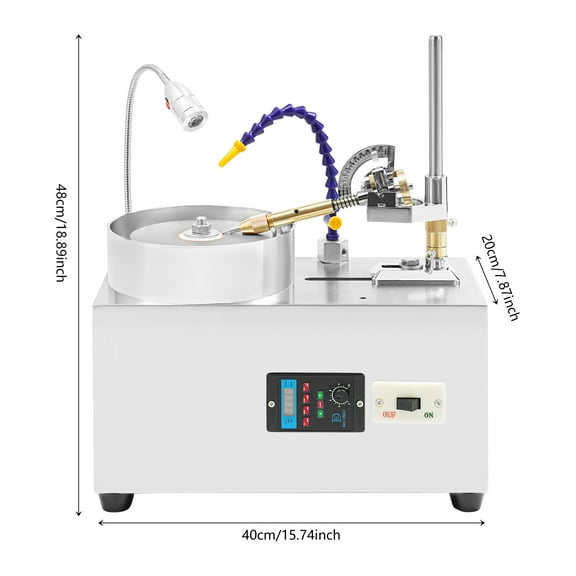 3000RPM Free Standing Stainless Steel Gem Faceting Machine Gemstone Grinding Jewelry Lapidary Cutting Polisher
