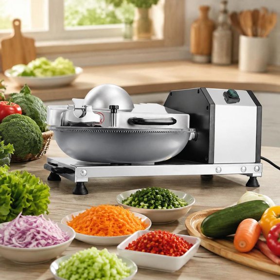 3000Rpm Food Processor & Vegetable Chopper with Food-Grade Stainless Steel, S-Curve Blade, 250W
