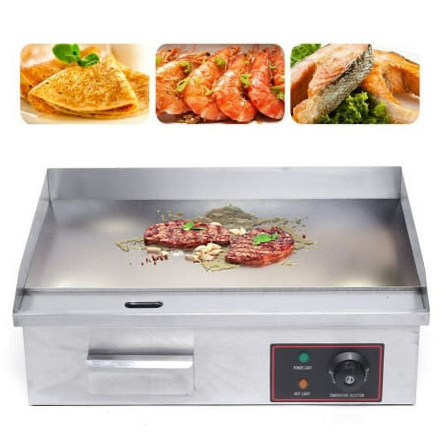 "22"" Commercial Electric Griddle Flat Top Grill Hot Plate BBQ Cooker