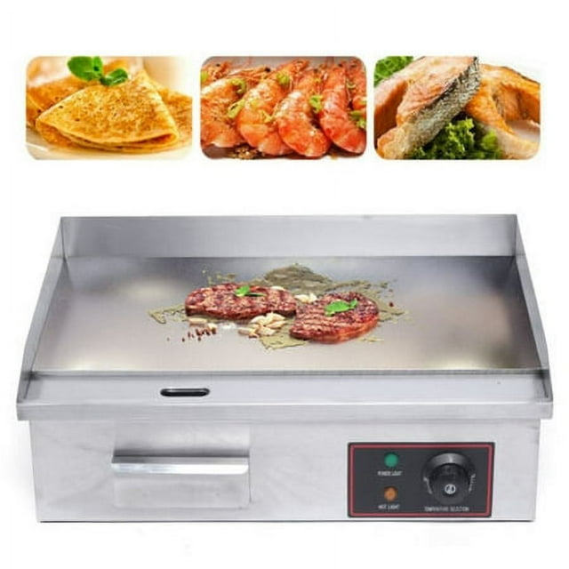 3000W 22" Commercial Electric Griddle Flat Top Grill Hot Plate BBQ