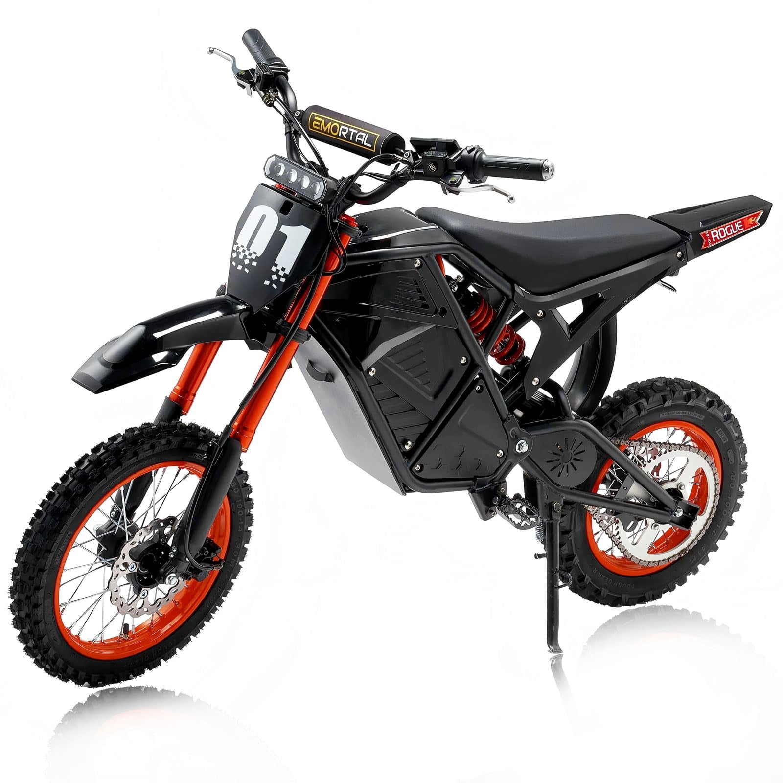 3000W 48V Electric Dirt Bike for Adults 38MPH Top Speed 38 Miles Range Full Suspension UL2849 Certified