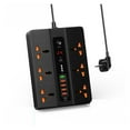 thumbnail image 1 of 3000W 6 Universal AC Jack Power Strip Surge Protector Timed Desktop Socket With PD3.0 QC3.0 Fast USB Charger 2M Extension Socket, 1 of 4