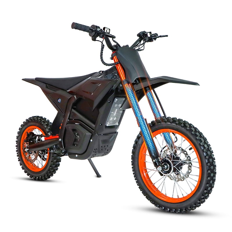 3000W Adult Electric Dirt Bike, 40MPH Top Speed, 43-Mile Range, 48V 30Ah Battery, 14"/12" Fat Tires, Dual Hydraulic Brakes, Full Suspension, UL2849