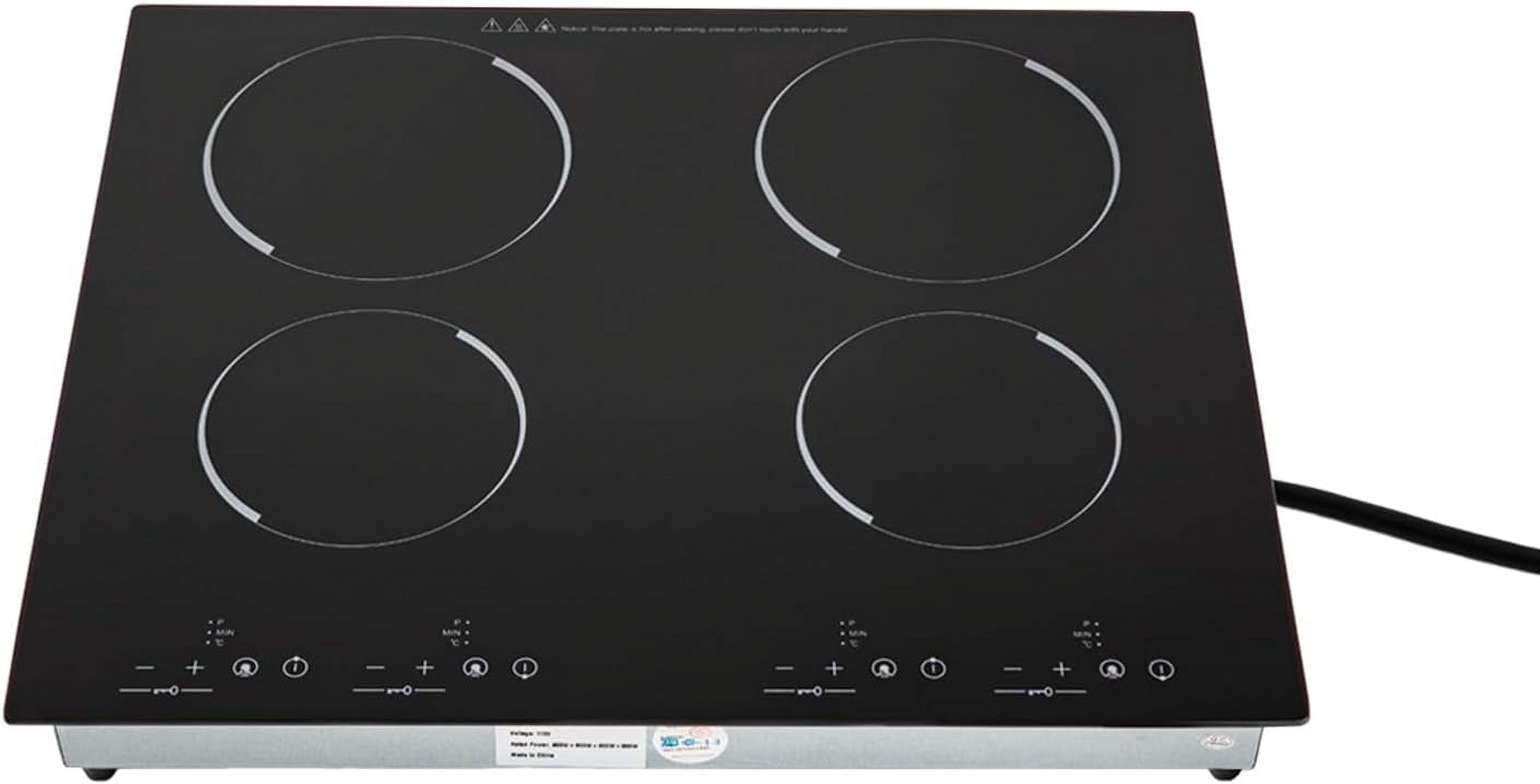 3000W Digital Induction Cooktop 4-Burner Electric Ceramic Cooktop Portable Electric Built-in Cooktop Sensor Touch Control Countertop Electric Hot Plate for Kitchens, Hotels, Restaurants