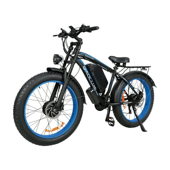 3000W Electric Bike for Adults - 26" Wide Tire Electric Mountain Bike, 52V/33Ah Battery, Max Speed 28MPH, Range 55Miles, 21-Speed, Ebikes for Snow/Muddy/Gravel/Beach/Flat/Mountain