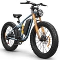 thumbnail image 1 of 750W Electric Bike for Adults 20 mph Max Speed E-Mountain Bikes 26" Adult Fat Tire E-Bikes with 48V 20AH Battery up to 70Miles Range, 7 Speed and Full Suspension off Road E Bike, UL2849 by SGS, 1 of 8