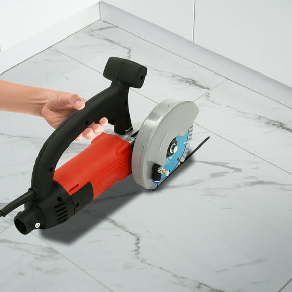 3000W Electric Concrete Saw, 6.3in Blade, 7000RPM, Water Cooling System, Durable & Ergonomic Design for Safe and Efficient Cutting