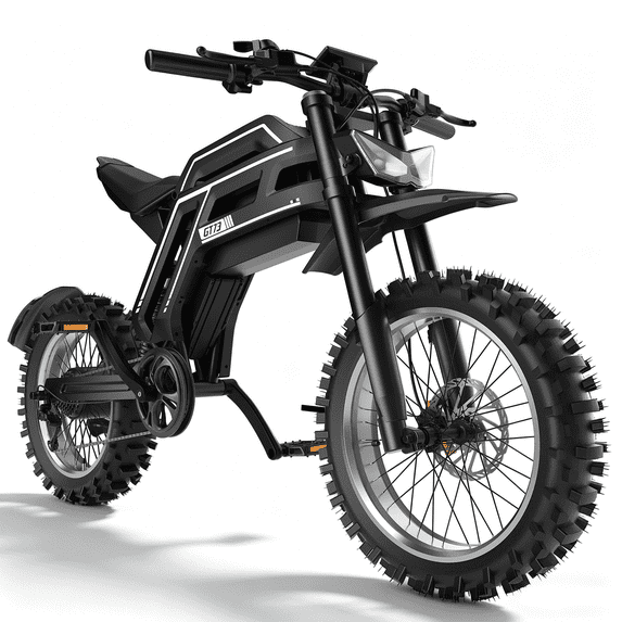 3000W Electric Dirt Bike for Adults,43MPH Fast E-Motorcycle,62-75 Miles Range,58V 30Ah Removable Battery,22.5''*3.5'' Fat Tire off-Road E-Bike with Dual Suspension,UL2849