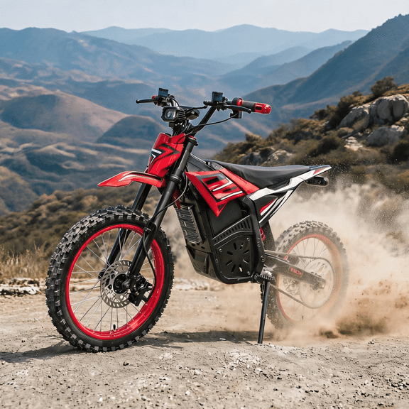 3000W Electric Dirt Bike for Adults & Teens, 37MPH Top Speed E-Motorcycle, 48V 20Ah Removable Battery, Full Suspension & Hydraulic Brakes, 17" Off-Road Tires Electric Pit Bike (330 lbs Max Load)