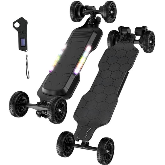 3000W Electric Skateboard with Remote, Dual 1500W Brushless Motor Up to 32 Mph Max 28 Miles Range, 6in Tires 4-Speed Electric Longboard for Adults & Teens Gifts