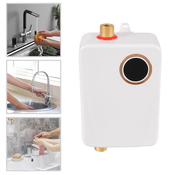 3000W Electric Water Heater, 110V Instant Hot Water Heater, Tankless Water Heater for RV Kitchen Bathroom