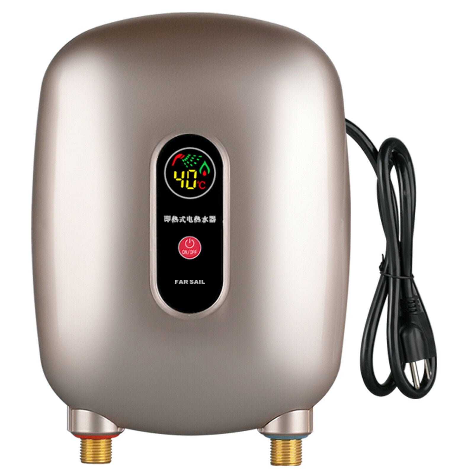3000W Mini Electric Tankless Instant Hot Water Heater for Sink, Kitchen Washing, 110V Instant Water Heater Under Sink 68-126°F Wall-Mounted Tankless Electric Water Heater with LCD Display