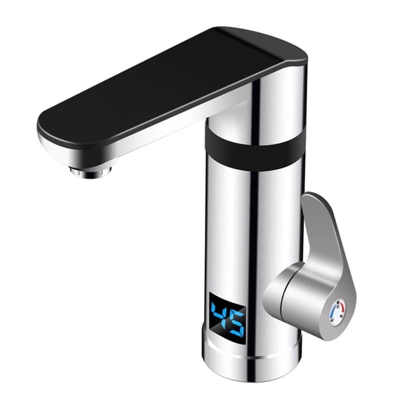 3000W Instant Electric Faucet Water Heater Quickly Heating Tap Kitchen Faucet with Temperature Display Hot Cold Dual-use 220
