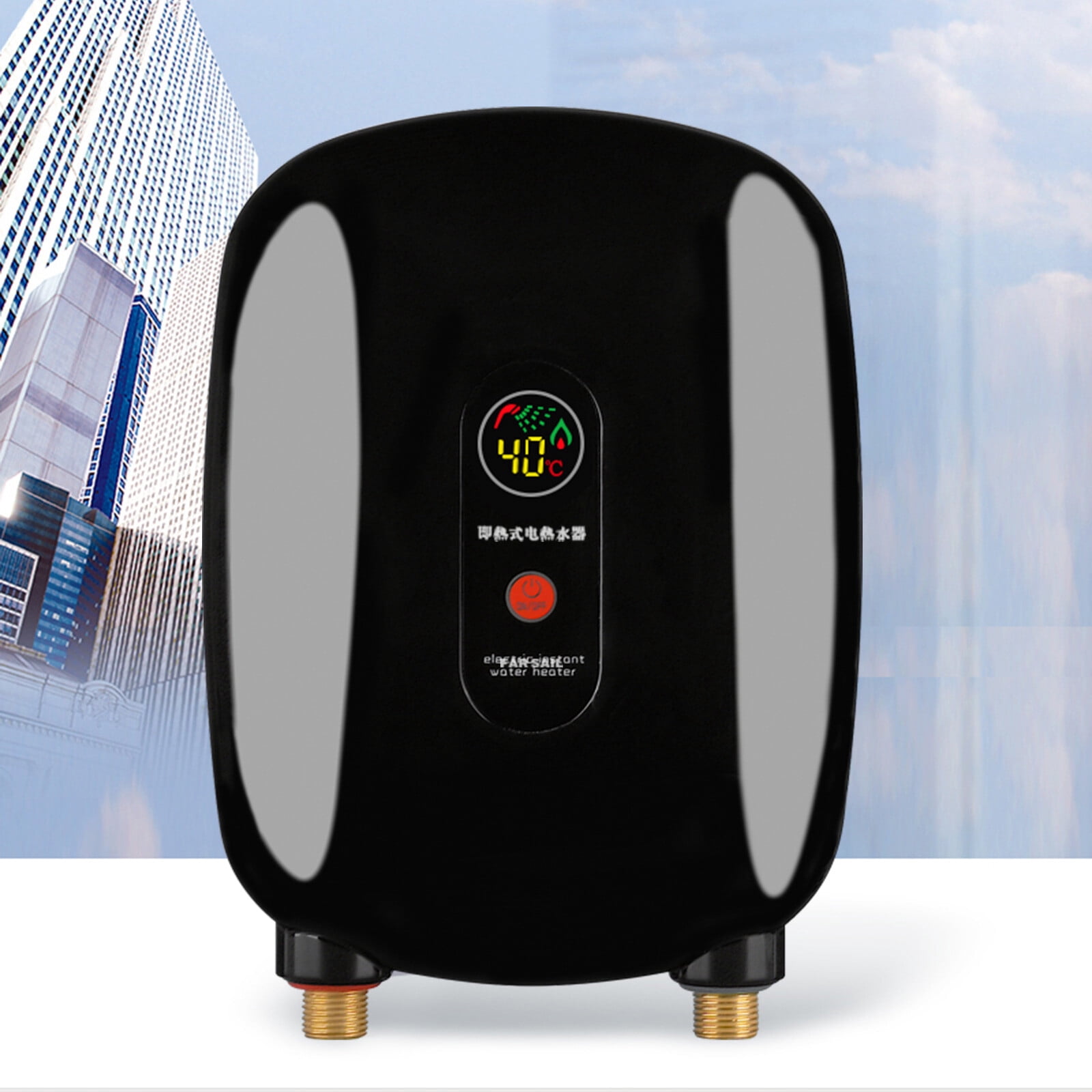3000W Mini Electric Tankless Instant Hot Water Heater for Sink, Kitchen Washing, 110V Instant Water Heater Under Sink 68-126°F Wall-Mounted Tankless Electric Water Heater with LCD Display