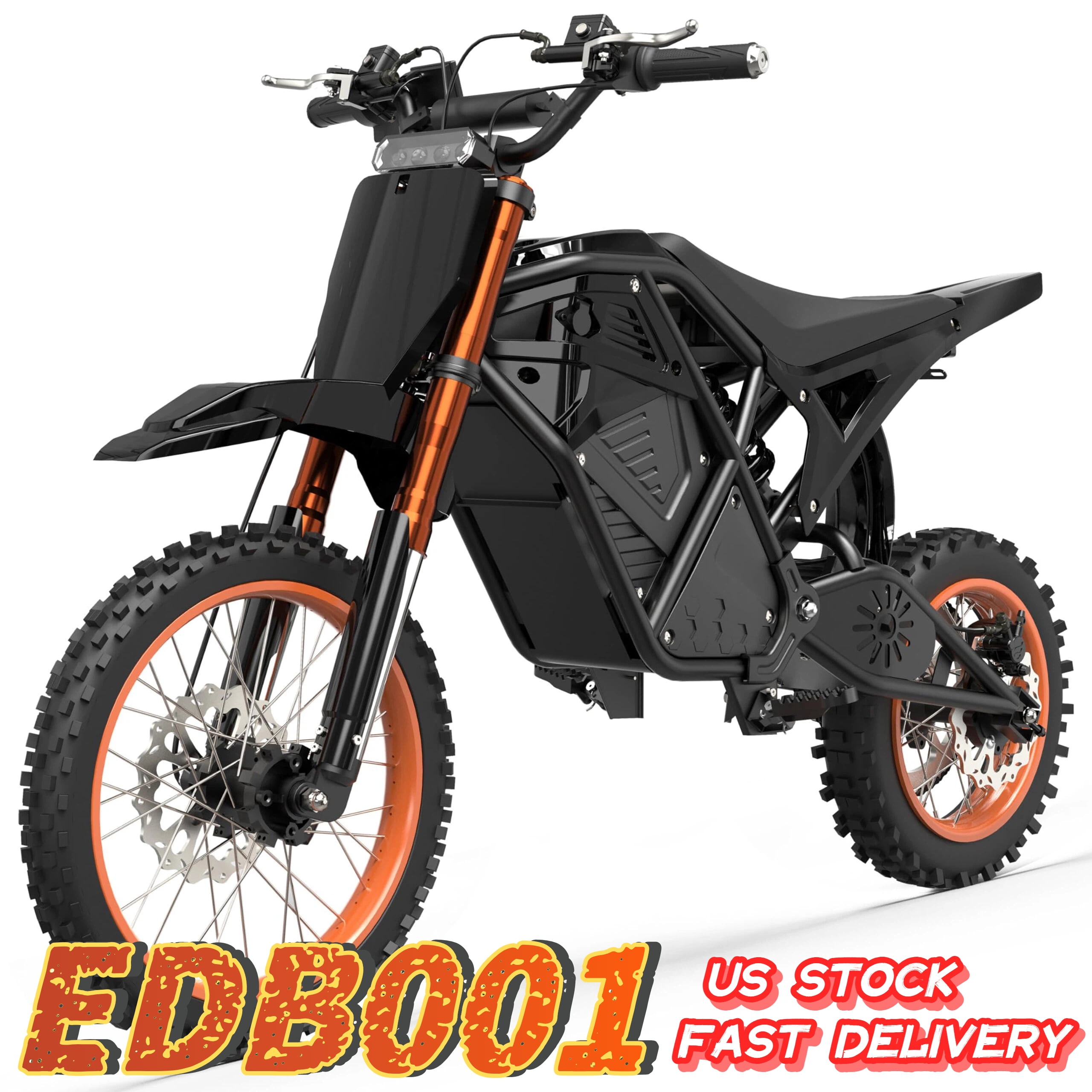 3000W(Peak)37MPH Electric Dirt Bike for Adult Teens,48V23AH Electric Motorcycle, 14"/12" all terrain off road bicycles,Hydraulic Disc Brakes UL2849