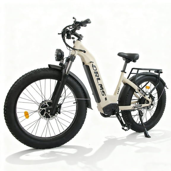 5000W Peak Dual Motor AWD Electric Bike, 52V 23AH 7-Speeds 40MPH 26" Fat Tire Mountain Snow E Dirt Bicycle