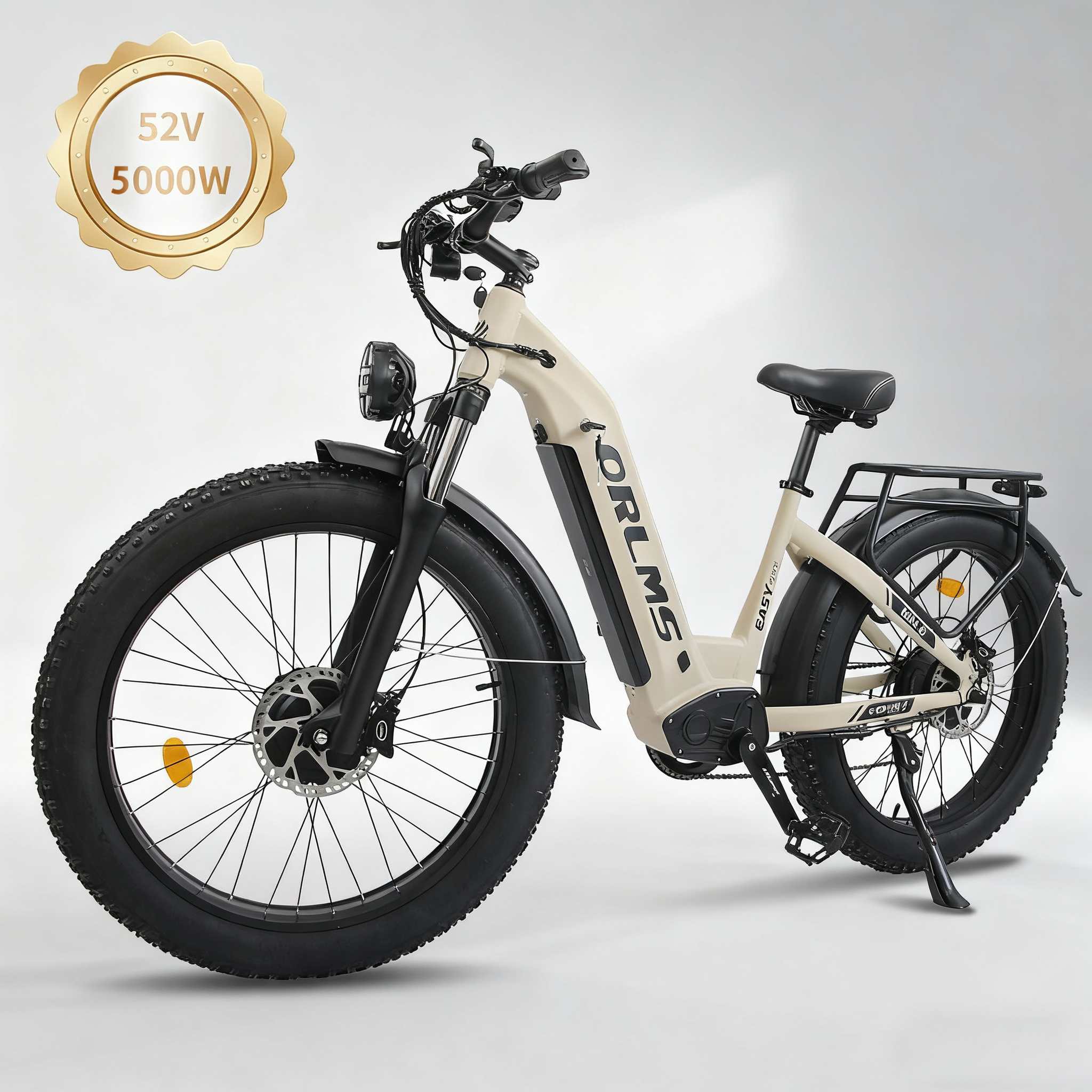 5000W (Peak) Dual Motor Ebike for Adults, 52V/23Ah Battery Electric Bicycle, 7 Speed Max 45MPH Mountain Ebike, 26*4.0 Fat Tire Ebike for All Terrain CE/UL/GCC
