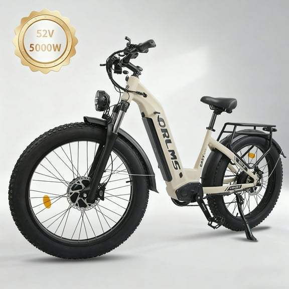 5000W (Peak) Dual Motor Ebike for Adults, 52V/23Ah Battery Electric Bicycle, 7 Speed Max 45MPH Mountain Ebike, 26*4.0 Fat Tire Ebike for All Terrain CE/UL/GCC