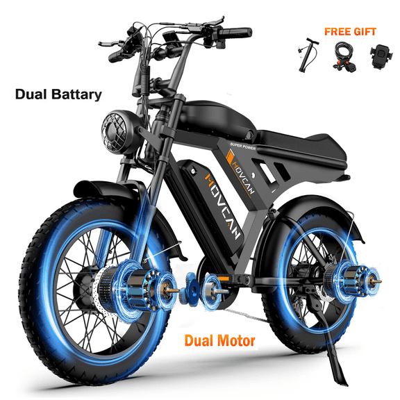 750W Dual Motor Electric Bike for Adults,MOVCAN V30 pro Max 28 MPH Top Speed,20"*4 Fat Tire Ebike 70Miles,48V40Ah Dual Battery E Mountain Bike for Off-roading UL2849