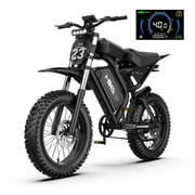 20" Fat Tire Multi-Terrain Off-Road Mountain Vehicle for Adults, 3000W Peak Motor, 52V 40Ah Removable Battery, 40 MPH, Full Suspension, Hydraulic Disc Brakes, UL2849.