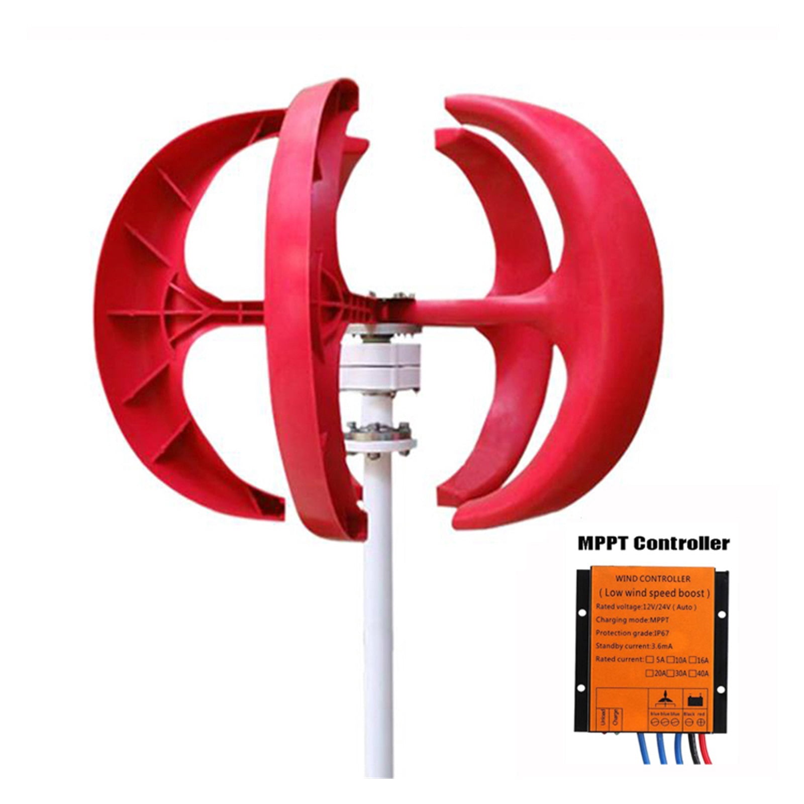 3000W Small Vertical Axis Wind Turbine Generator 3KW 12V 24V 48V with MPPT Low Noise Windmill for Home Farm Wind System ,High Power