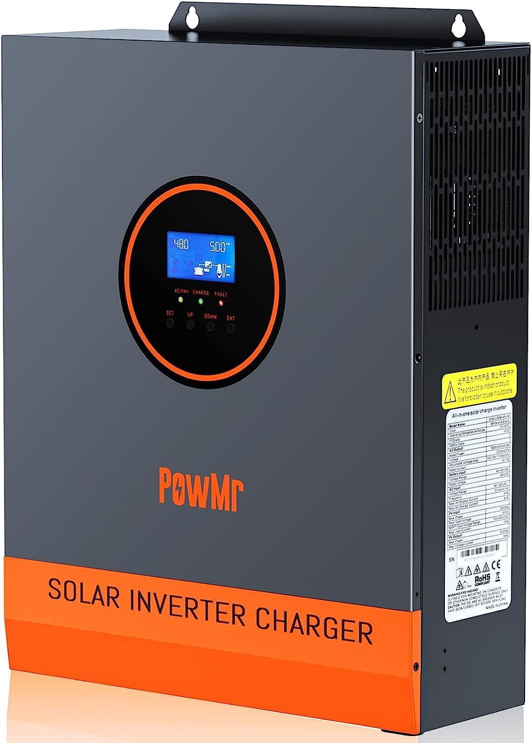 3000W Solar Inverter 24V to 110V,Pure Sine Wave Power Hybrid Inverter 3000 watt Built-in 80A MPPT Charge Controller Max PV Input 4KW 450V, for 24V Lead-Acid/Lithium Battery