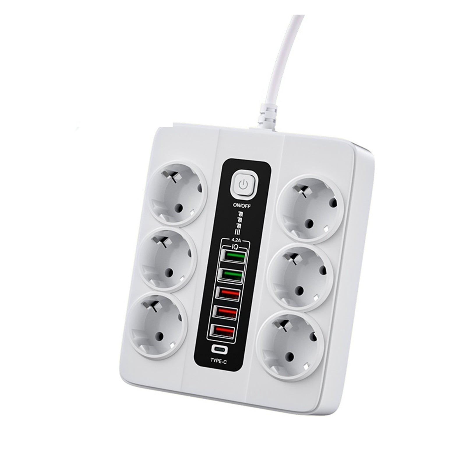 Usb Overload 3000W Strip PD QC3.0 USB Fast Charger Smart Home Socket Overload ...