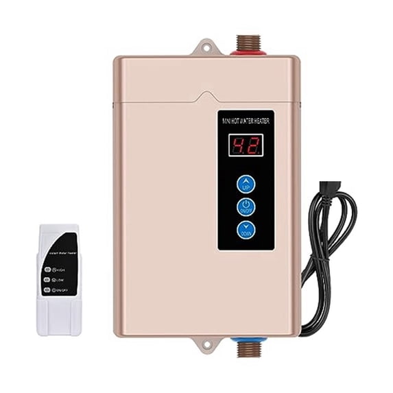 3000W Tankless Water Heater Electric,Instant Hot Water Heater With Remote Control, LCD Touch Water Heat ,Compact Design