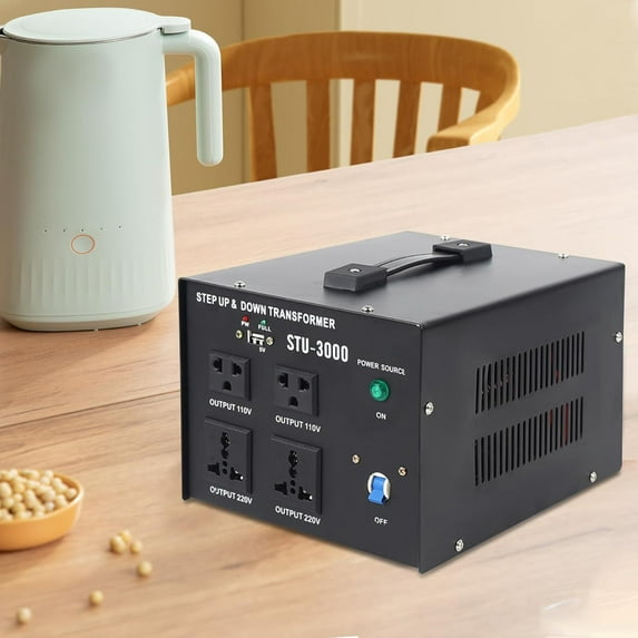 3000W Voltage Transformer Power Converter Step Up/Down 110v to 220v / 220v to 110v Power Converter Heavy Duty Voltage Converter Transformer with 5V USB,Circuit Breaker Protection (3000W-1)