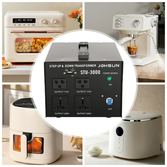 3000W Voltage Transformer Step Up&Down 110V to 220V,220V to110V Converter Tool for Coffee Makers, Kettles, Rice Cookers, Juicer