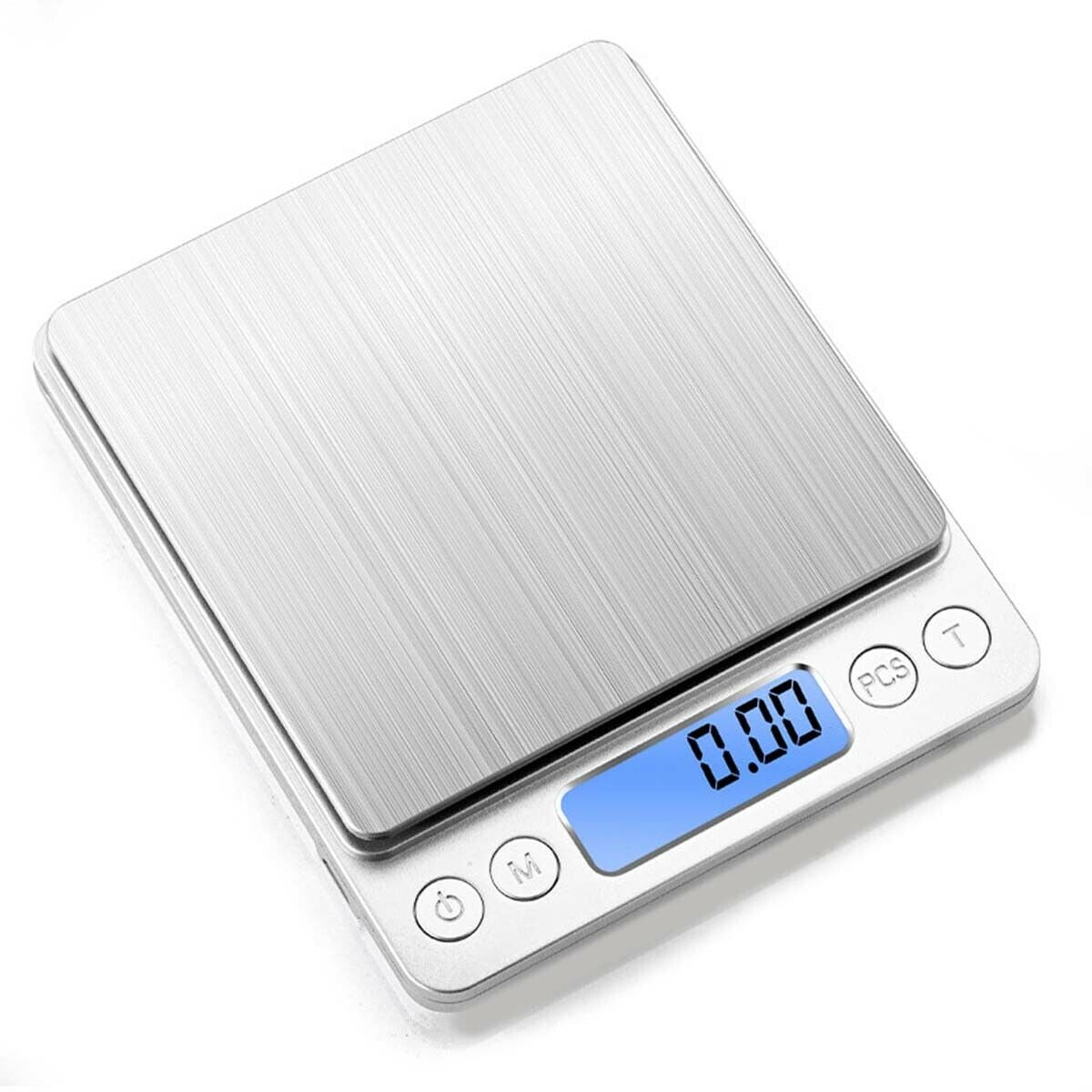 Fyearfly Digital Kitchen Scale 0.5g-3000g Mini Food Scale Small Jewelry  Scale Waterproof Digital Scale Powered Gram Scales LCD Display Stainless  Steel for Ingredients Jewelry Coffe Food 