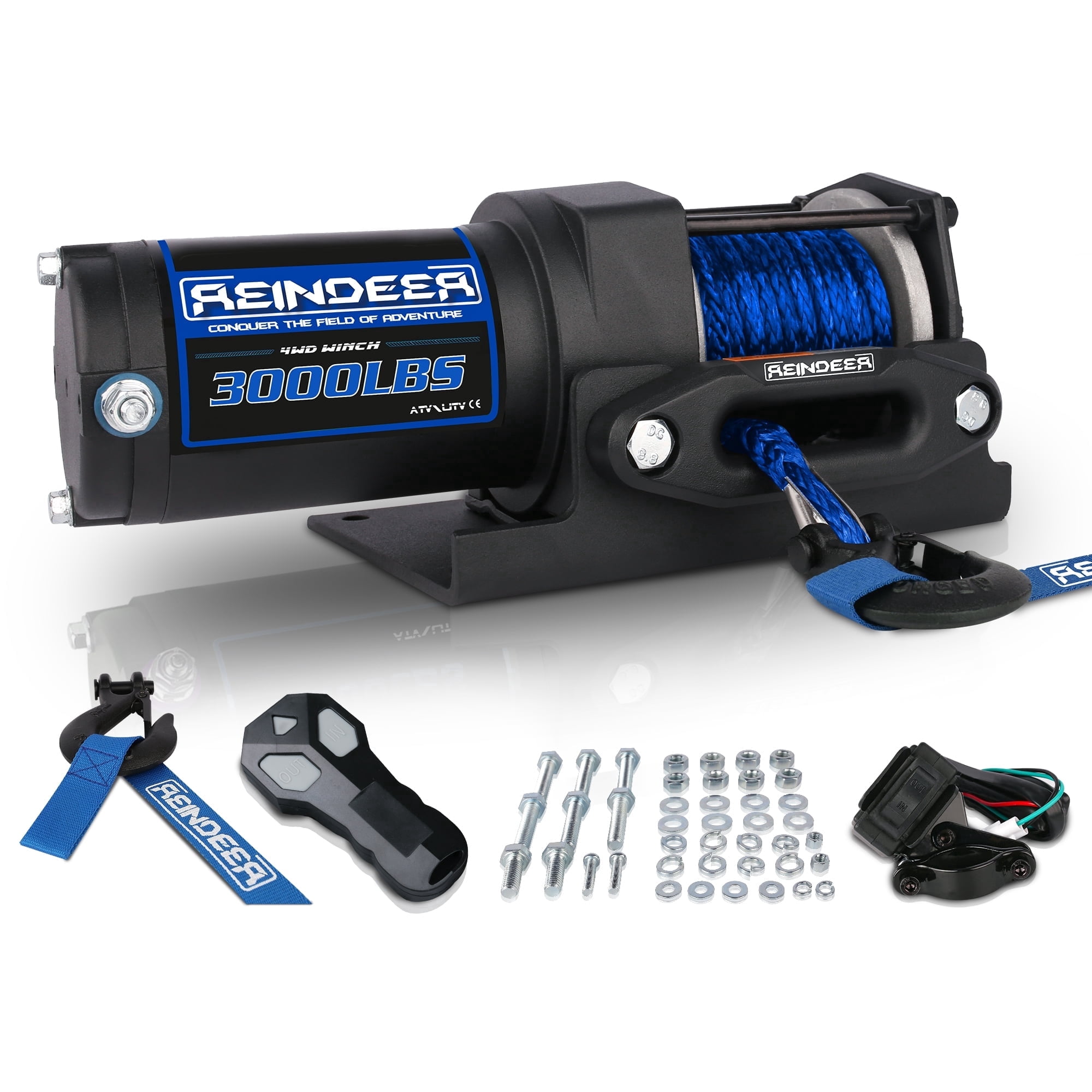 3000LBS Synthetic Rope Winch