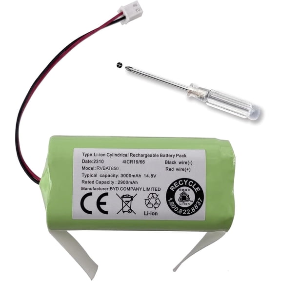 3000mAh New Battery for Shark PowerDetect AV2800ZE AV2800AE AV2810YS RV2820ZE RV2820YE RV2820AE RV2800S Robot Vacuum