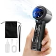 thumbnail image 1 of Hangfan portable spray handheld fan [19H maximum cooling time], 3000mAh USB rechargeable spray fan, 100 gear adjustable, mini fan, suitable for travel/shopping/makeup - summer female gift-Black, 1 of 8