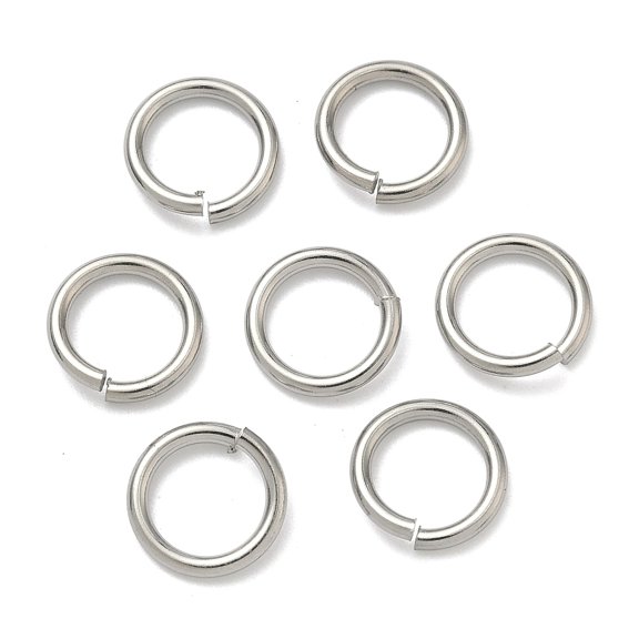 3000pc Resistant 304 Stainless Steel Open Jump Rings Round Stainless Steel Color 10x1.4mm Inner Diameter: 7.2mm Hole: 7mm