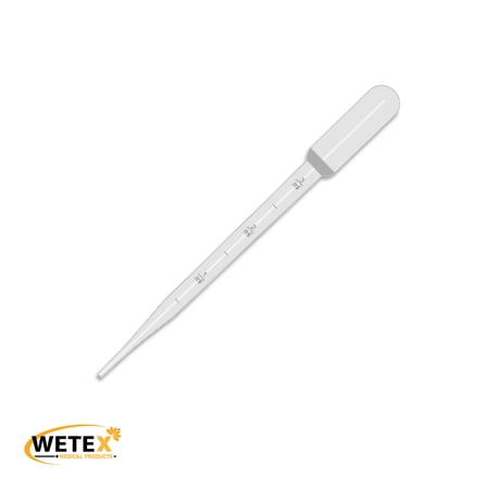 3000pcs Precision Disposable Transfer Pipettes - Calibrated Dropper for Science Laboratory (3-7ml), 30069