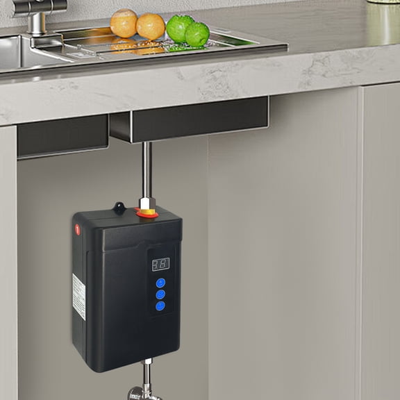 3000w Electric Hot Water Heater Instant Boiler On Demand Tankless with Remote Control (Batteries Not Included )