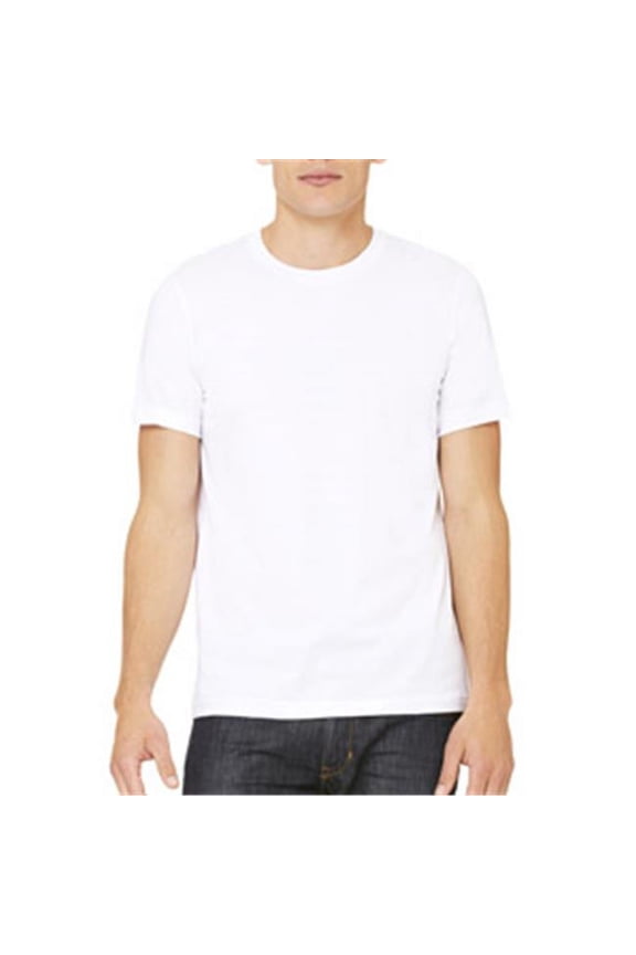 3001 Unisex Jersey Short-Sleeve T-Shirt, Solid White Blend, 4XL