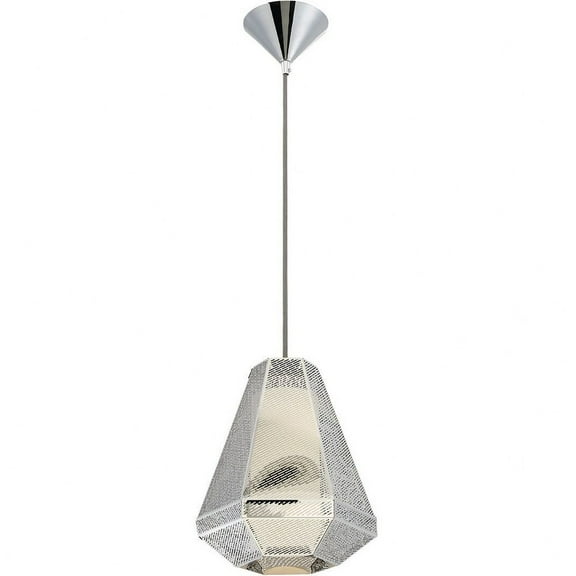 30017-016 Eurofase Lighting Recinto - 1 Light Pendant - 9 Inches Wide by 10.5 Inches High-Chrome Finish