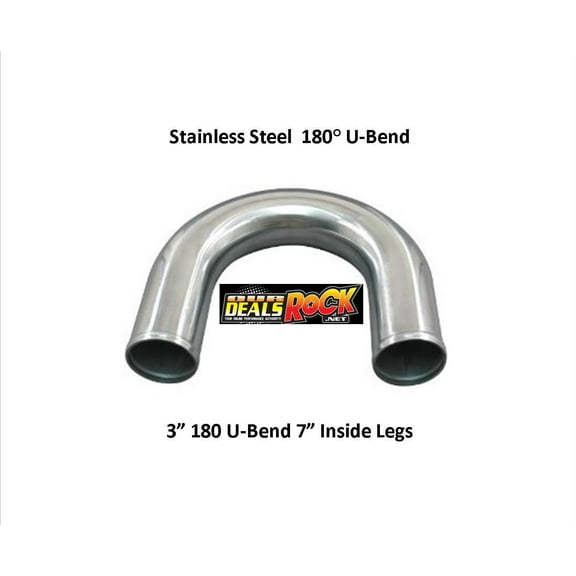 300180 Brand New Stainless Steel 180 Degree U-Bends 3"  7" Inside Legs