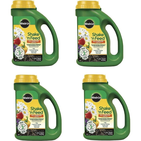 3001910 Shake N Feed All Purpose Continuous Release Plant Food, 4.5 lb, 4 Pack