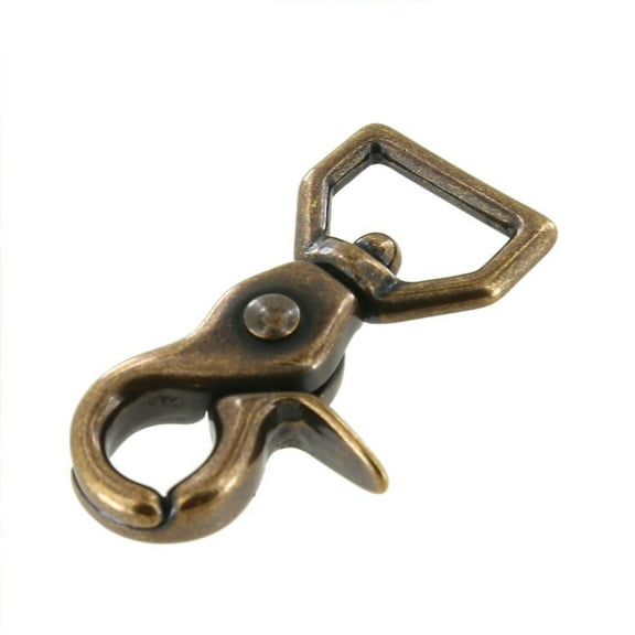 3002A Antique Brass, Swivel Trigger Snap, Solid Brass-LL