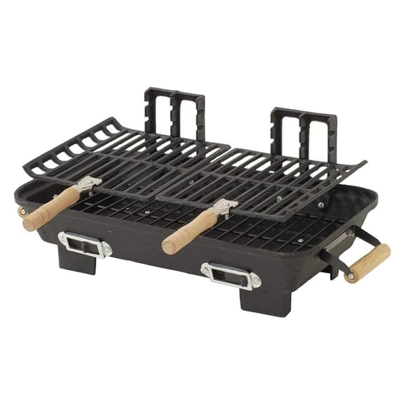 30052AMZ Kay Home Product's Cast Iron Hibachi Charcoal Grill, 10 by 18-Inch (Limited Edition)