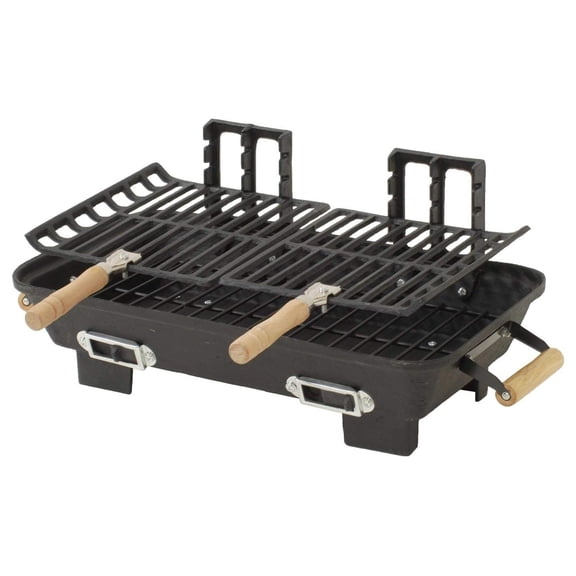 30052AMZ Kay Home Product's Cast Iron Hibachi Charcoal Grill, 10 by 18-Inch (Limited Edition)